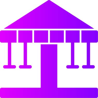 Bina. Web simgesi basit illüstrasyon