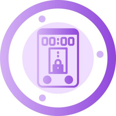 Bir saat simgesinin vektör illüstrasyonu