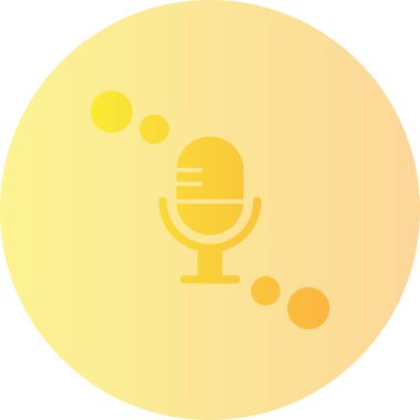 Mikrofon. Web simgesi basit illüstrasyon