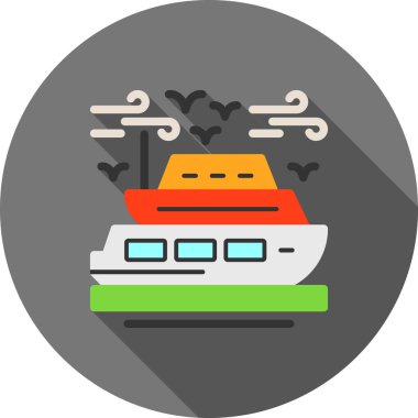 Tekne. Web simgesi basit illüstrasyon