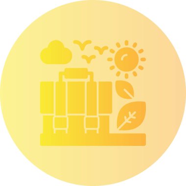 Basit vektör illüstrasyon seyahat simgesi