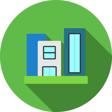 Bina. Web simgesi basit illüstrasyon