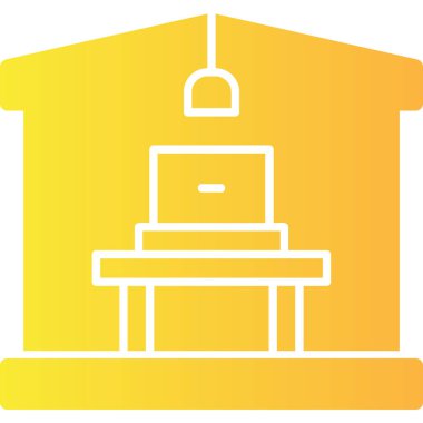 Masa. Web simgesi basit illüstrasyon