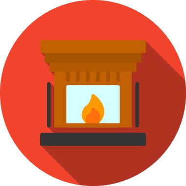 Yangın. Web simgesi basit illüstrasyon