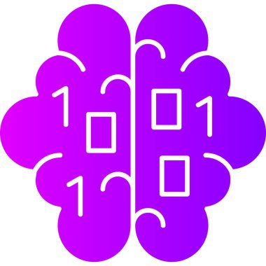 Beyin. Web simgesi basit illüstrasyon