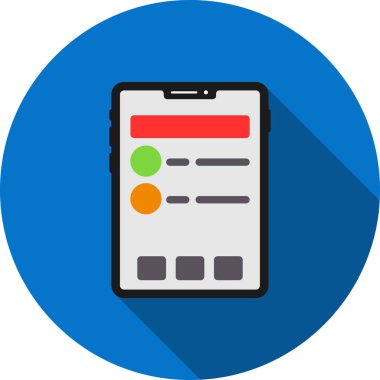 iş cep telefonu simgesi düz biçimli