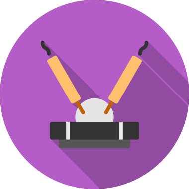 inşaat araçları düz vektör simgesi