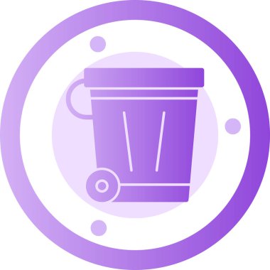 Çöp kutusu simgesi. vektör illüstrasyonu