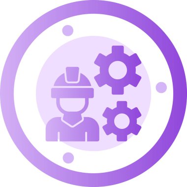 Mühendis. Web simgesi basit illüstrasyon