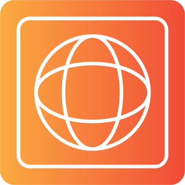 Vektör Küre Simgesi İllüstrasyonu