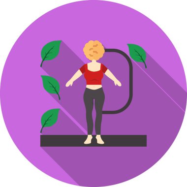 İp atlayan bir kadın.