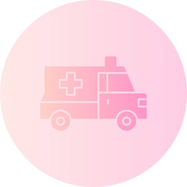 Bir ambulans simgesinin vektör çizimi