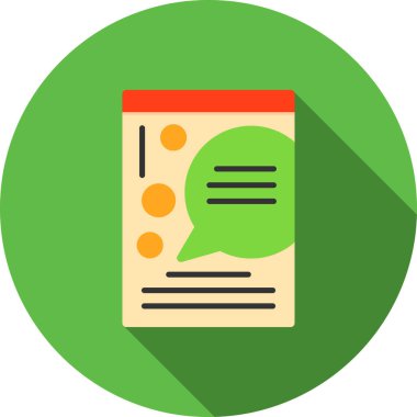 Sohbet mesaj simgesi - ana hatlar biçimi