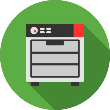 fırın yassı simgesi vektörü