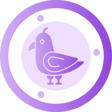 Kuş simgesinin vektör illüstrasyonu