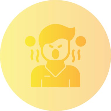 kızgın erkek ikon vektör illüstrasyonu