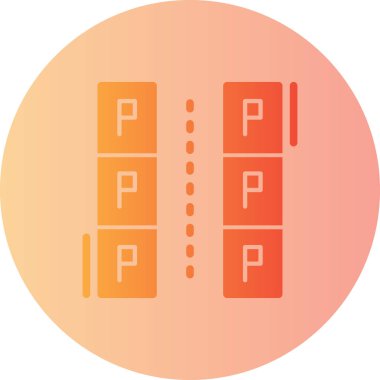 Park ediyor. Web simgesi basit illüstrasyon