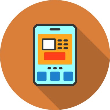 Cep telefonu simgesinin vektör illüstrasyonu