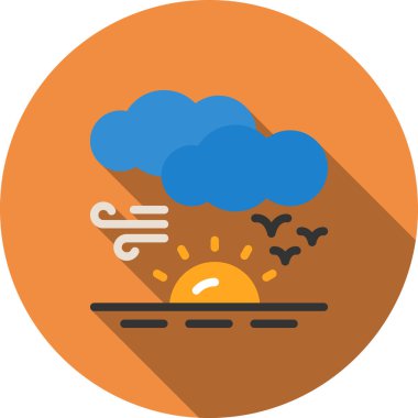 Hava durumu vektör simgesi, vektör illüstrasyonu