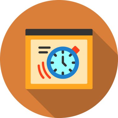 Saat simgesi düz tarzı