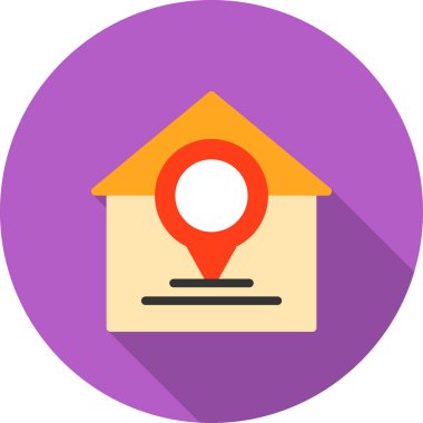 konum. Web simgesi basit illüstrasyon