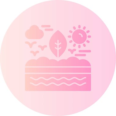 Bir çiftlik simgesinin vektör illüstrasyonu