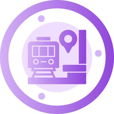 Metro simgesi vektör illüstrasyonu