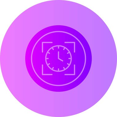 Saatin vektör illüstrasyonu modern simge