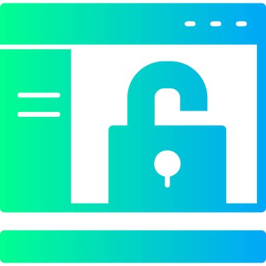 Bilgisayar kilidi simgesi. vektör illüstrasyonu