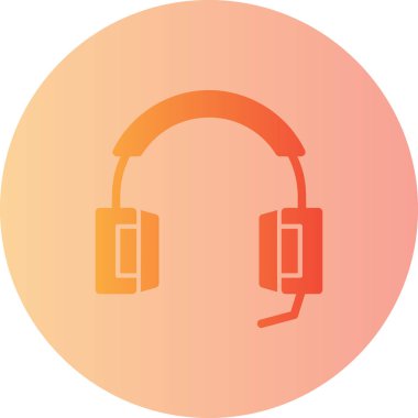 Kulaklık. Web simgesi basit illüstrasyon