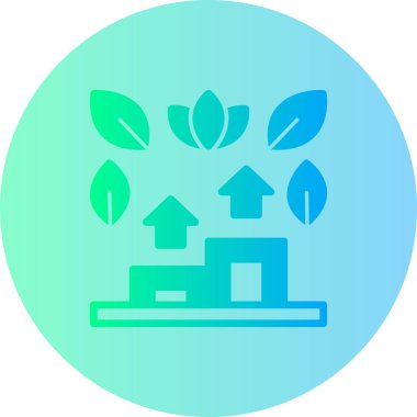 Bir ağaç simgesinin vektör illüstrasyonu