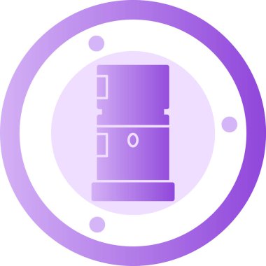 Bir benzin istasyonu simgesinin vektör illüstrasyonu