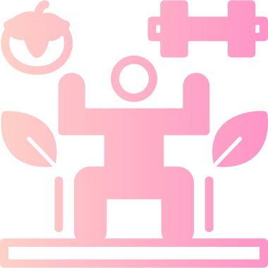 Bir spor salonu simgesinin vektör çizimi