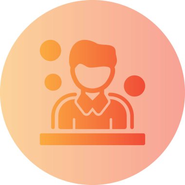 Bir insan simgesinin vektör illüstrasyonu