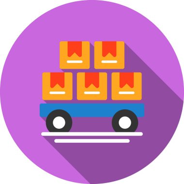 araba düz simgesi, basit vektör illüstrasyonu