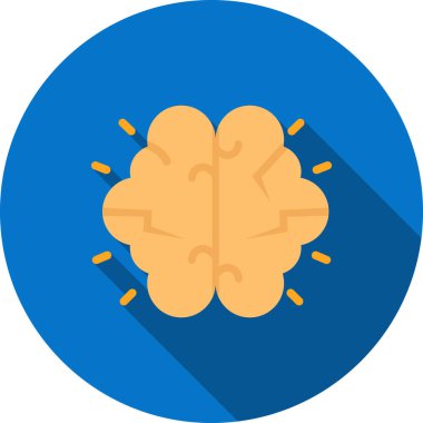 Düz biçimli beyin zihni simgesi