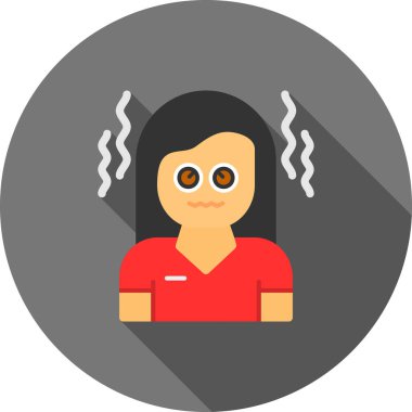 kız avatar kişi simge vektör illüstrasyon grafik tasarımı