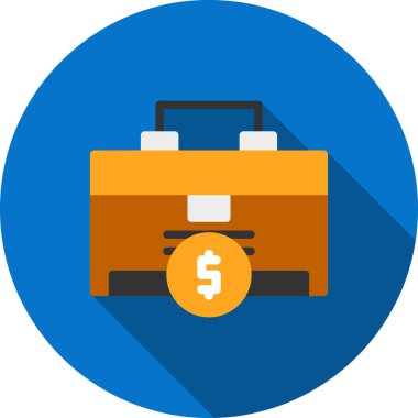 Finans Düz Gölgesi, Vektör İllüstrasyonu