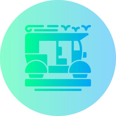 Bir kamyon simgesinin vektör çizimi