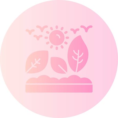 Şirin bir çiçek çelenginin vektör çizimi