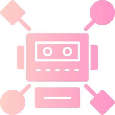 Robot simgesinin vektör illüstrasyonu