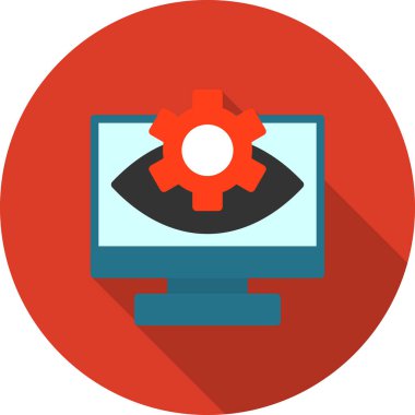 Bilgisayar Görüşü Düz Gölgesi, Vektör Resimlemesi