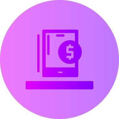 Para için. Web simgesi basit illüstrasyon