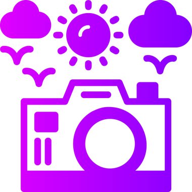 kamera simgesi vektör illüstrasyonu