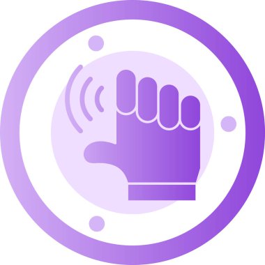 Bir el simgesinin vektör illüstrasyonu