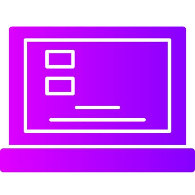 Bilgisayar. Web simgesi basit illüstrasyon