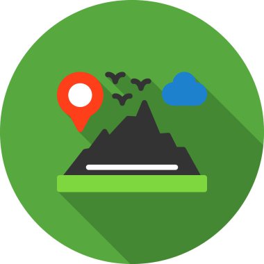 Seyahat simgesinin vektör illüstrasyonu