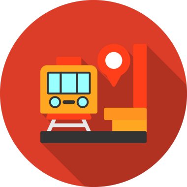 bus vektörü düz renk simgesi