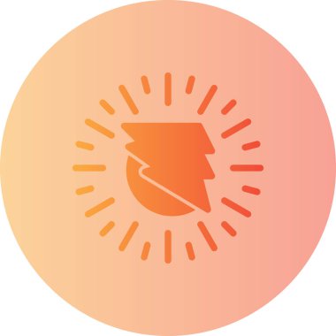 Güneş. Web simgesi basit illüstrasyon