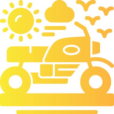 Motorsiklet. Web simgesi basit illüstrasyon